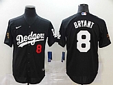 Dodgers 8 Kobe Bryant Black 2020 Nike Cool Base Jersey,baseball caps,new era cap wholesale,wholesale hats